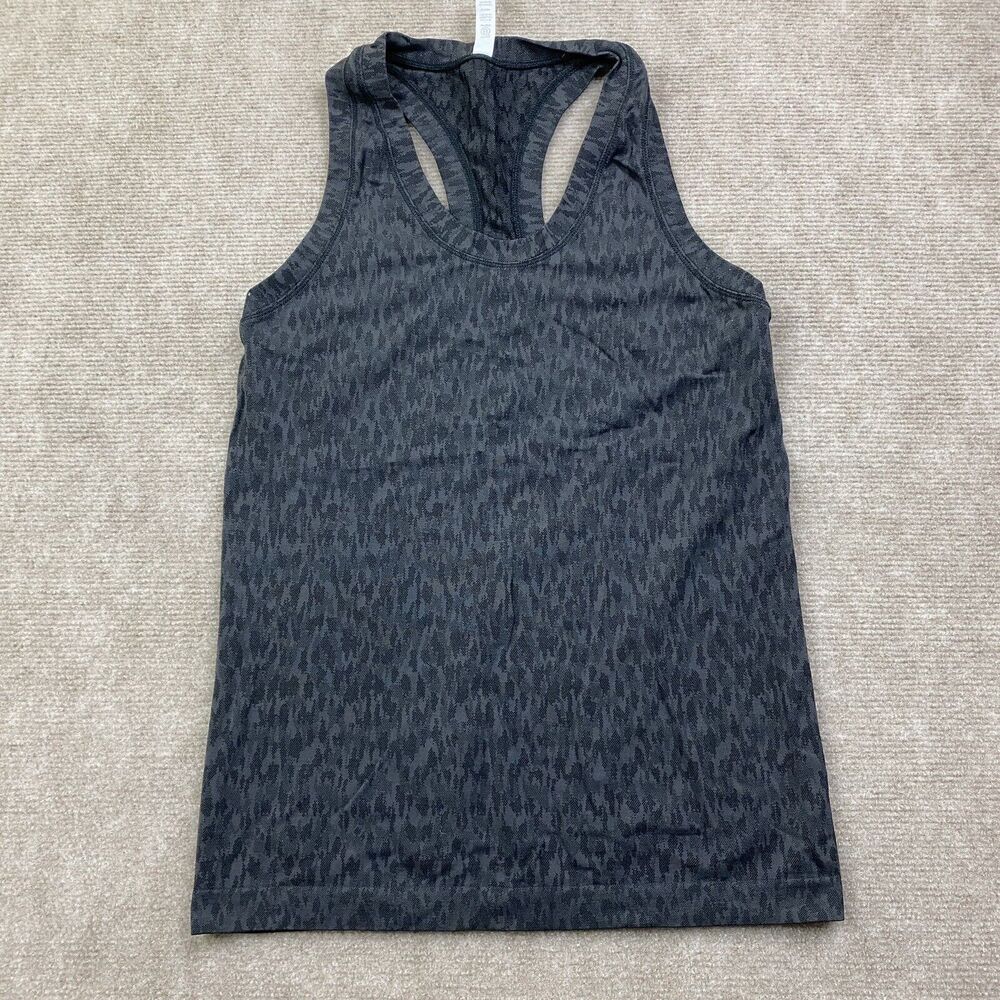 Athleta Tank Top Women’s XS Momentum Leopard Gym Workout Running Gray Stretchy